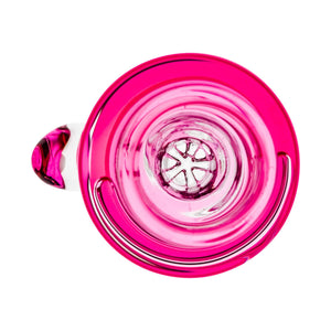 Glycerin Flower Bowl | Pink Top Down Bowl View | the dabbing specialists