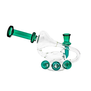Horn Pipe Layback Recycler Rig | Green Profile View | the dabbing specialists