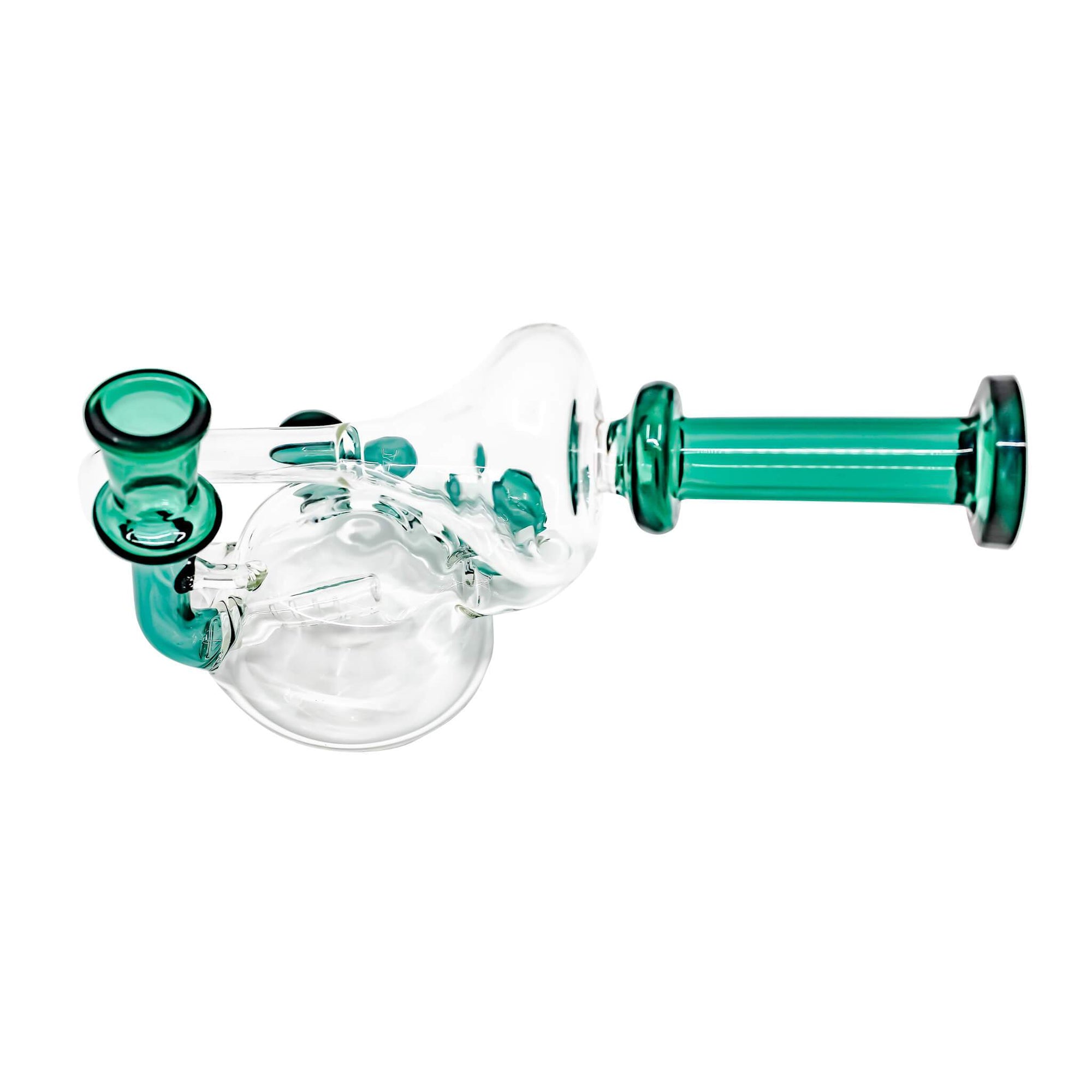 Horn Pipe Layback Recycler Rig | Green Top Down View | the dabbing specialists