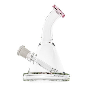 Mini Bent Neck Beaker Bong | Pink Profile View | the dabbing specialists