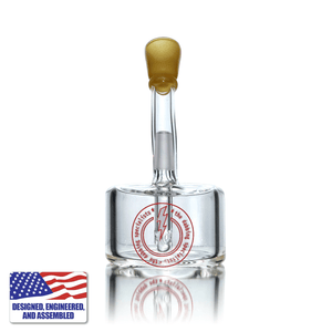 Mini Hockey Puck Pipe with Butterscotch Tip | Front View | the dabbing specialists