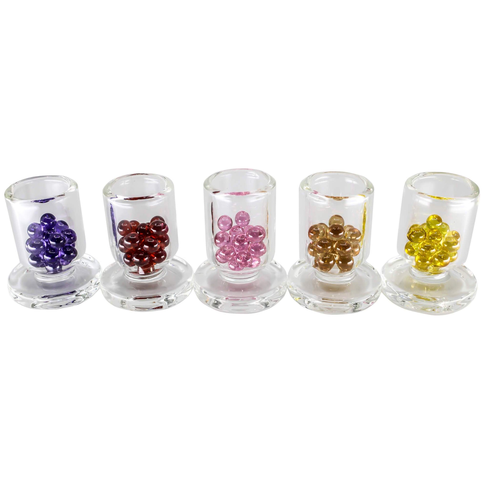 Multicolor Terp Ball Dab Pearls | Six Color Choices In Cup View | the dabbing specialists