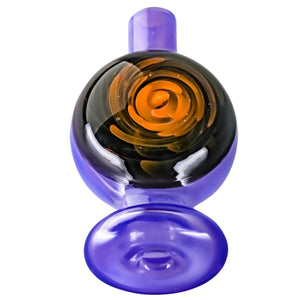 Origin Spiral Inlay Bubble Cap | Purple Prone View | the dabbing specialists