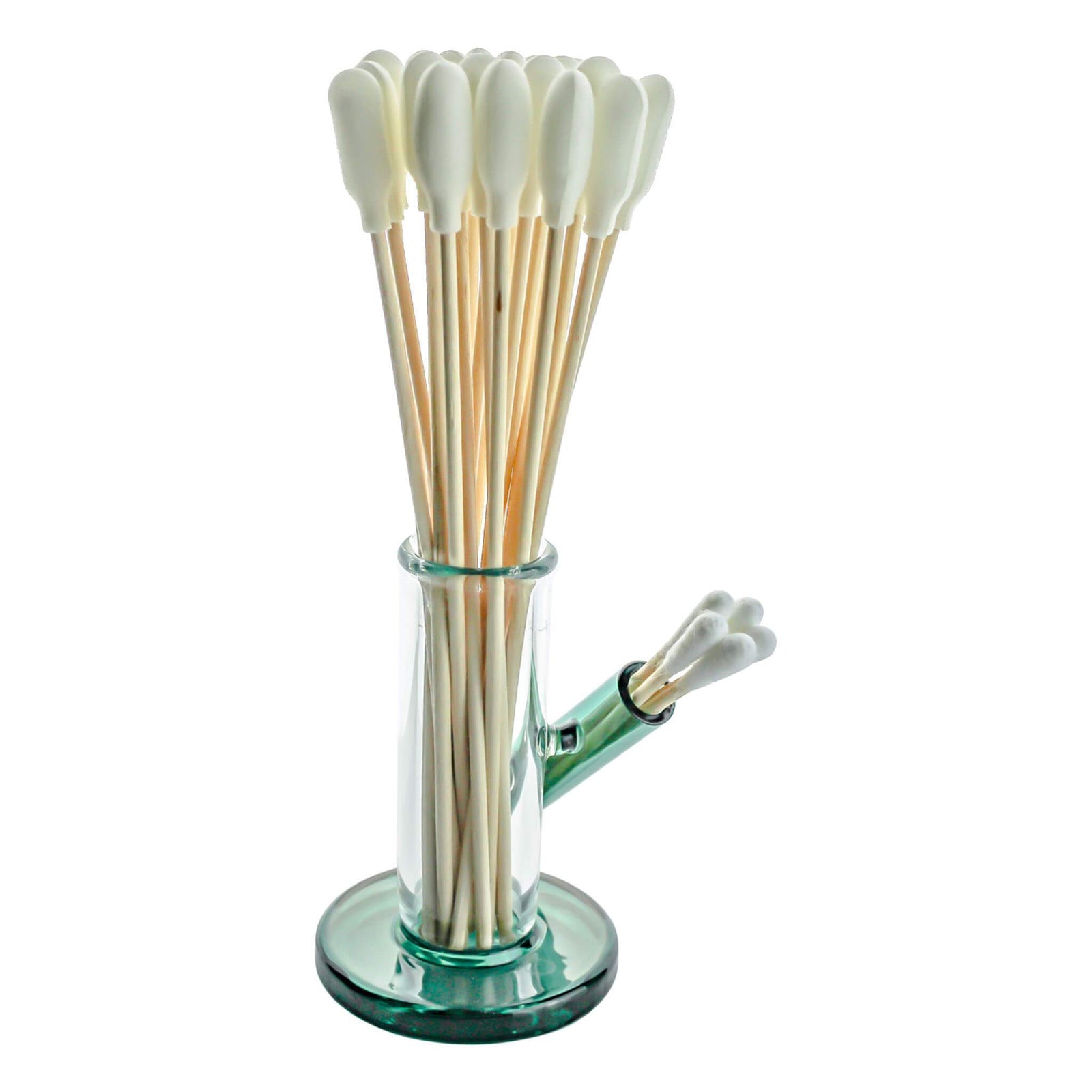 Polyurethane Foam Over Cotton Swabs | In Holder Cup View | the dabbing specialists