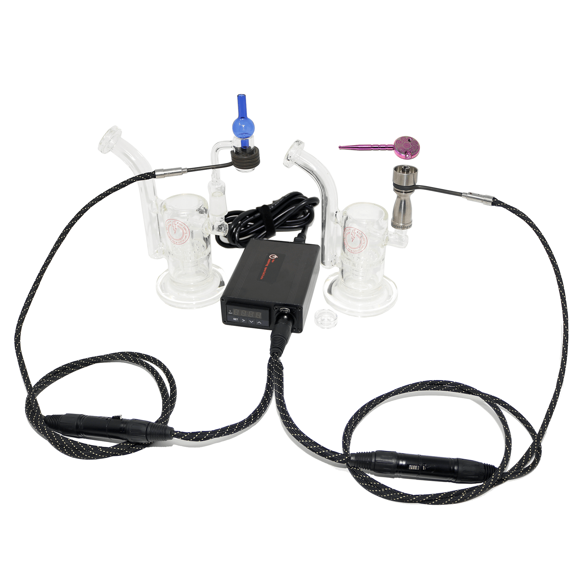 Portable Enail Dual Dabbing Kit | Complete Kit In Use View | the dabbing specialists