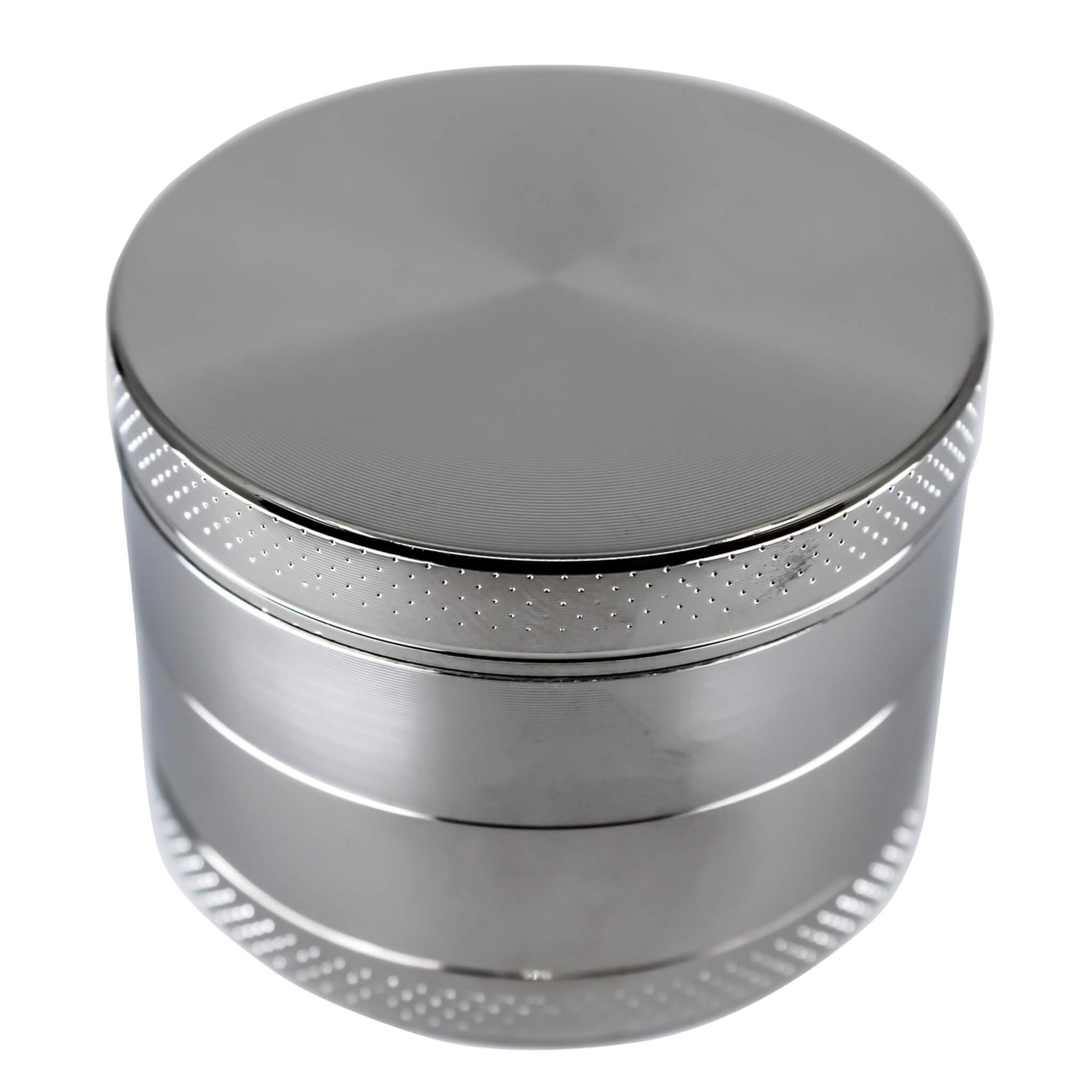 Precision Flower Grinder | Silver Assembled View | the dabbing specialists