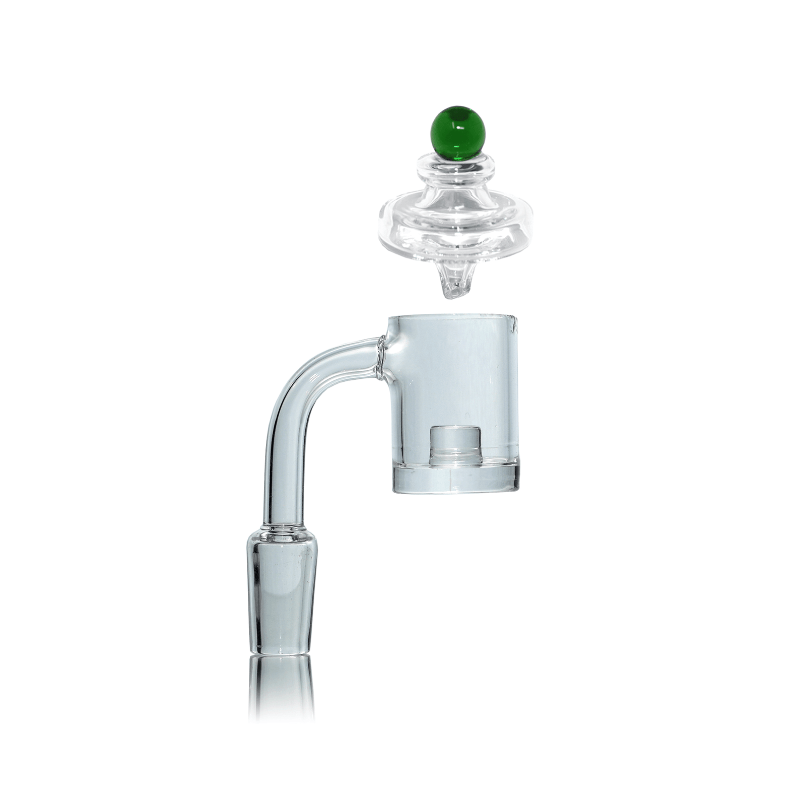 Quartz Banger Core Reactor | 14mm Male With Saucer Cap | Full Stack View | the dabbing specialists