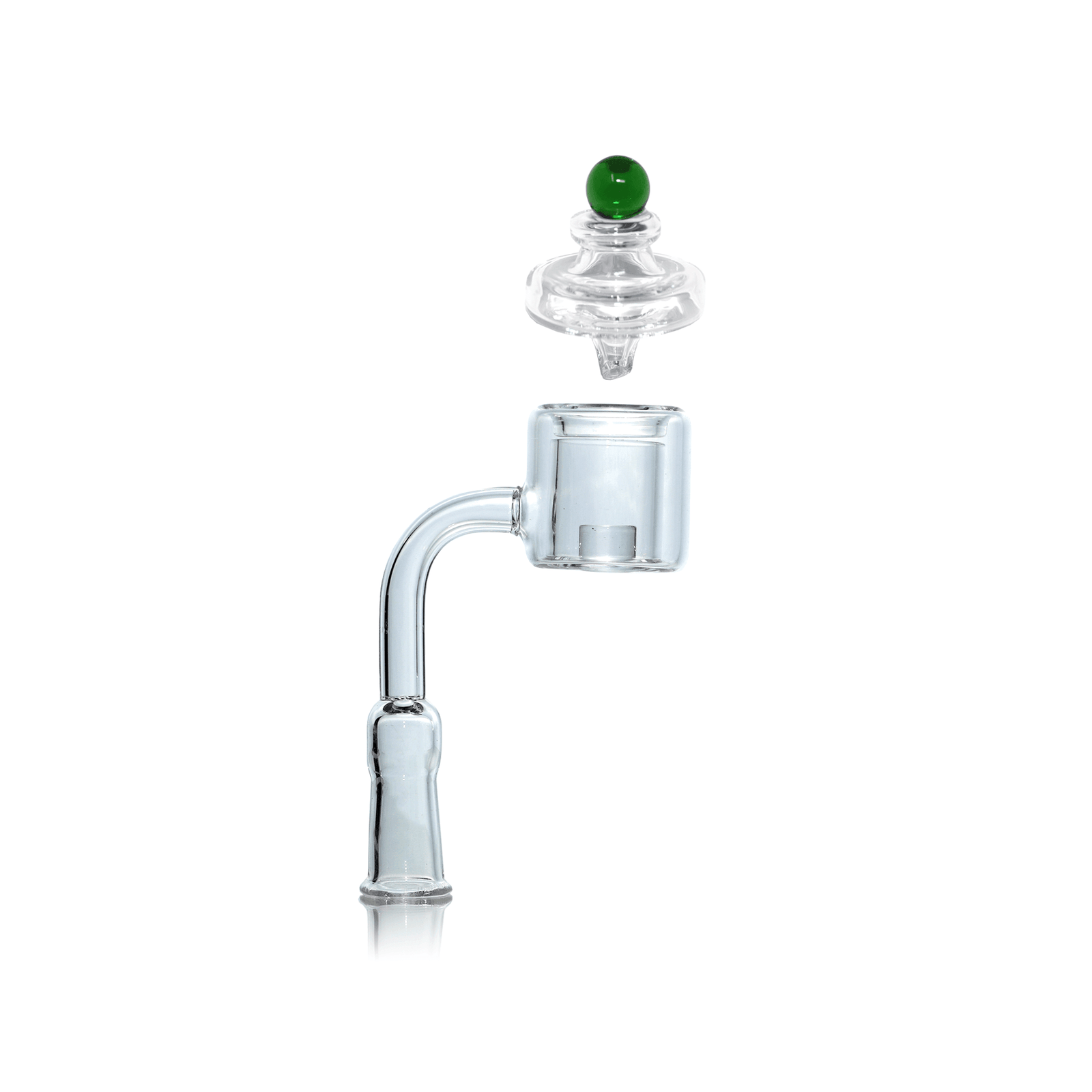 Quartz Banger Thermal Core Reactor | 10mm Female With Saucer Cap | Complete Kit View | TDS