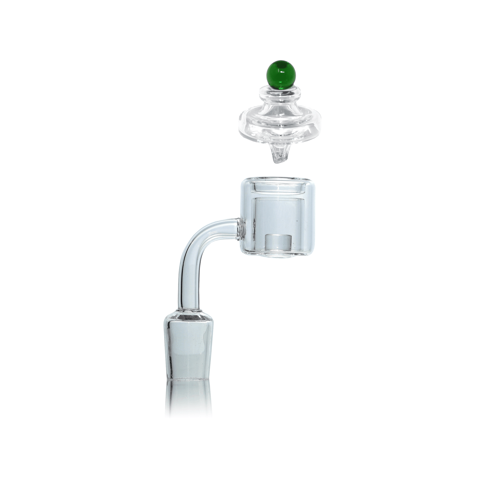 Quartz Banger Thermal Core Reactor | 18mm Male With Saucer Cap | the dabbing specialists