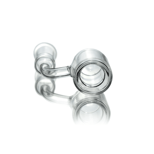 Quartz Double Wall Banger (Torch) | 14mm Female | Top Down View | the dabbing specialists