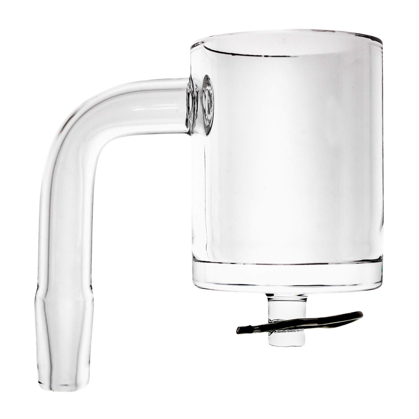 Quartz E-Banger With R-Clip for 30mm Coil (Enail) | Profile View | the dabbing specialists