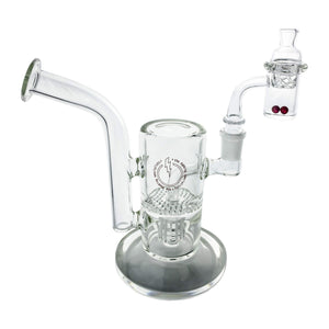 Reborn Precision Bubbler 25mm Handmade Joint Complete Dabbing Kit #1 | Ruby Pearls In Use View | TDS