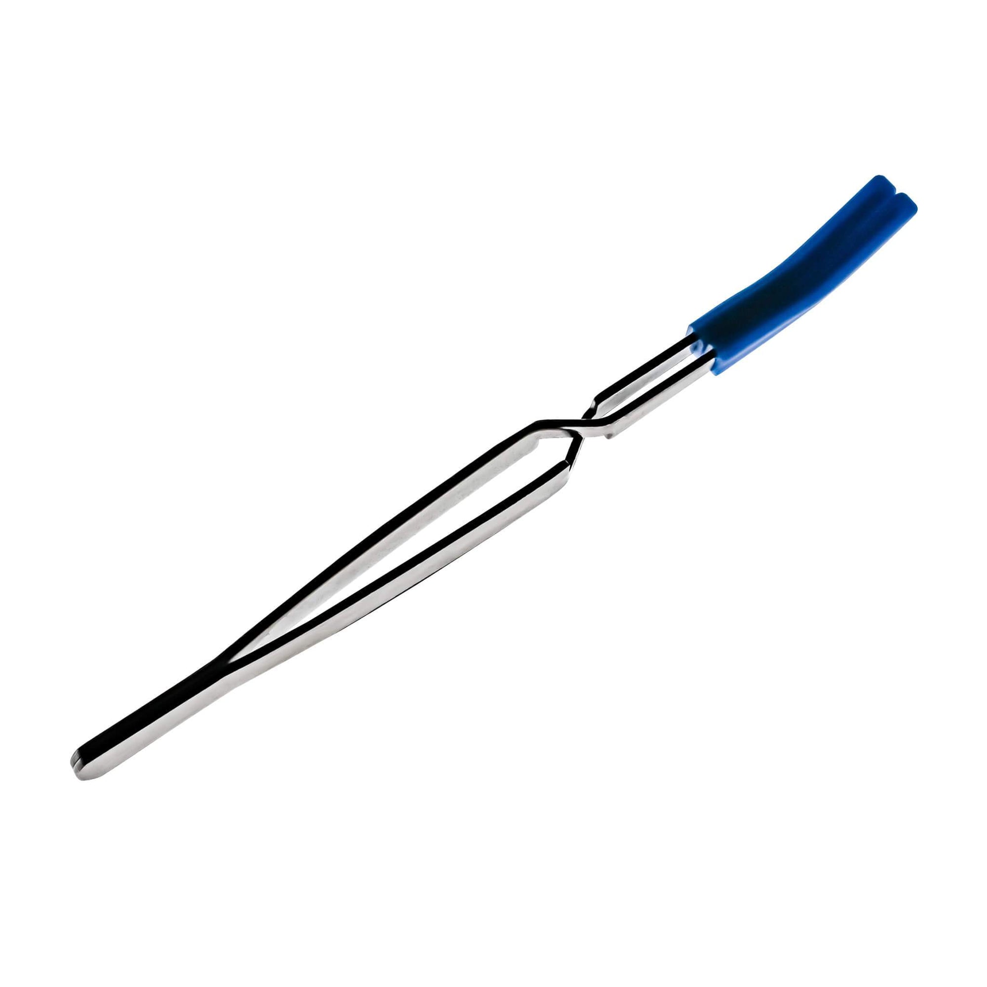 Reverse Tweezers | Silicone Tipped | Blue Angled View | the dabbing specialists