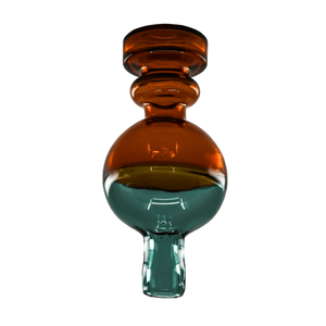 Rook Bubble Directional Carb Cap | Upper Amber Lower Blue Profile View | the dabbing specialists
