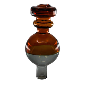 Rook Bubble Directional Carb Cap | Upper Amber Lower Grey Profile View | the dabbing specialists