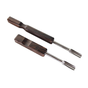 SauceScoop Midi Dab Tool | Dark Wood Dual Tool View | the dabbing specialists