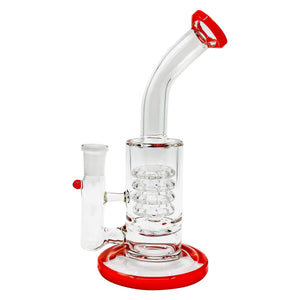 Slim Bubble Stack Can Dab Rig | Red Profile View | the dabbing specialists