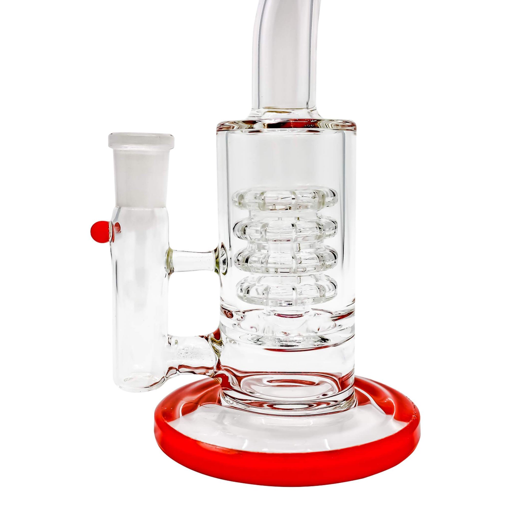Slim Bubble Stack Can Dab Rig | Red Close Up View | the dabbing specialists