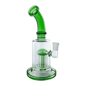 Spin Matrix Can Dab Rig with Percs | Bright Green Profile View | the dabbing specialists