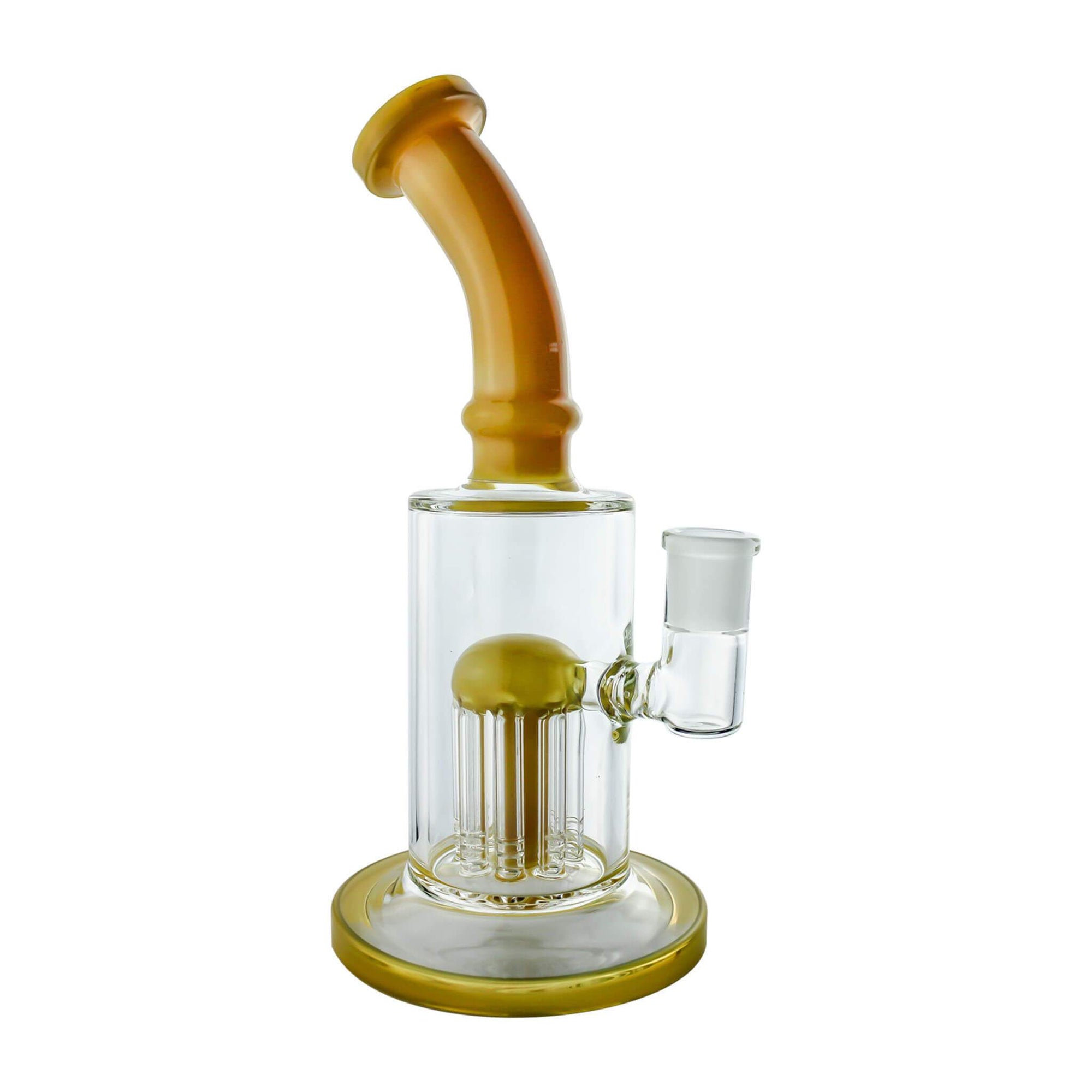 Spin Matrix Can Dab Rig with Percs | Yellow Profile View | the dabbing specialists
