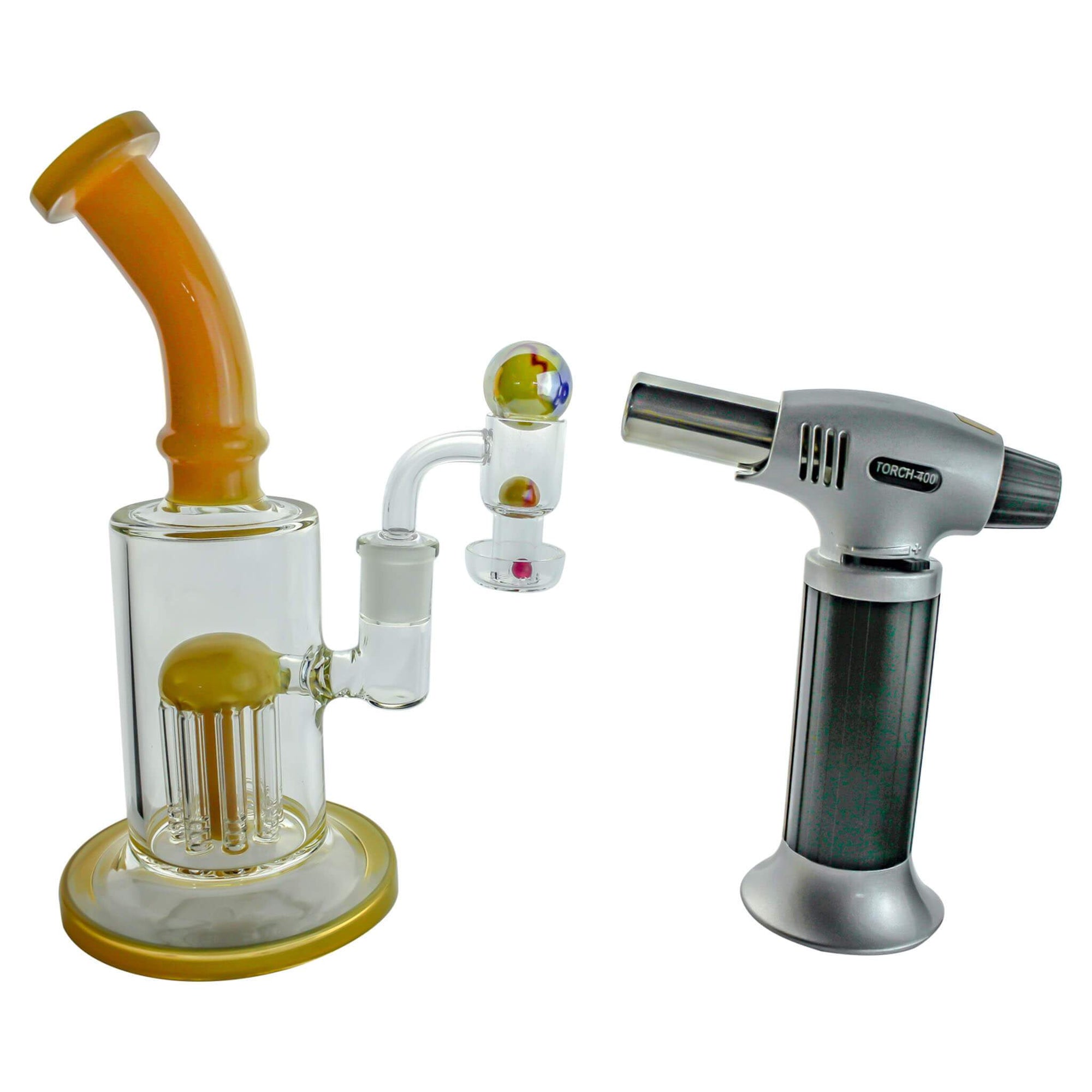 Spin Matrix Marbled Terp Slurper Complete Dabbing Kit #1 | Yellow Kit With Torch | TDS