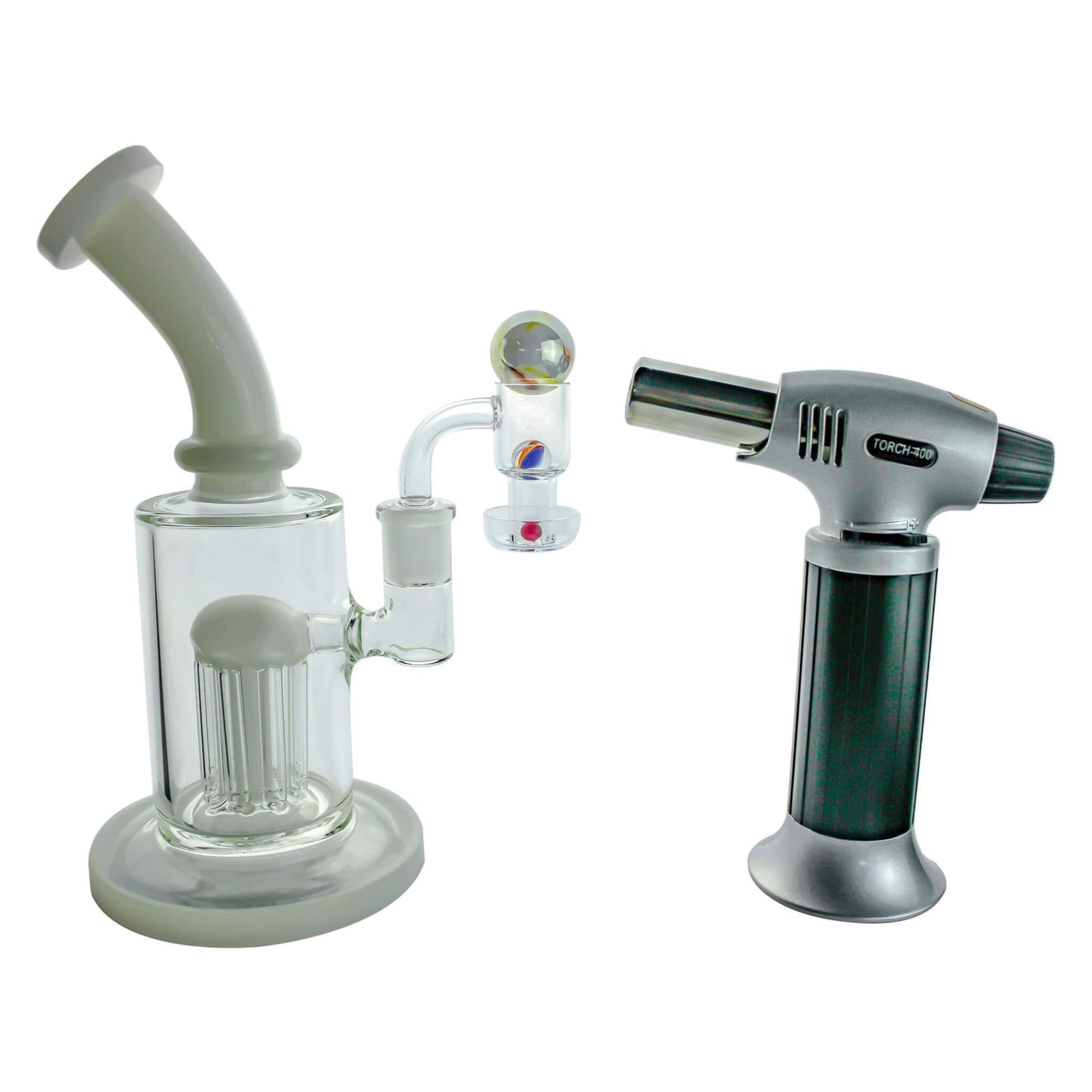 Spin Matrix Marbled Terp Slurper Complete Dabbing Kit #1 | White Kit With Torch | TDS
