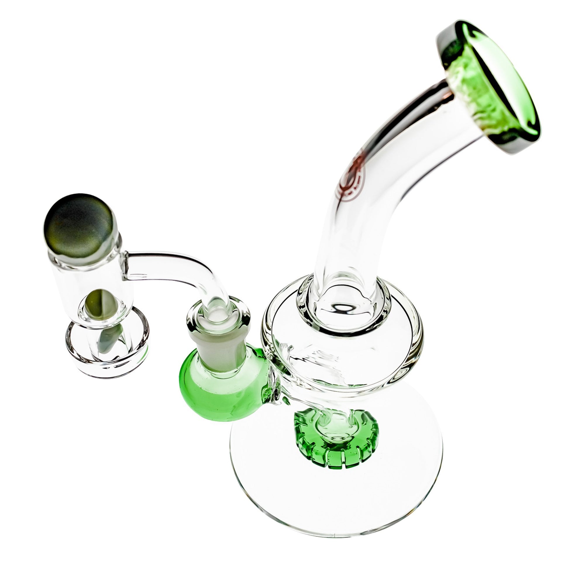 TDS Shower Perc Dab Rig Kit #1 | Full Kit Top Down View | the dabbing specialists
