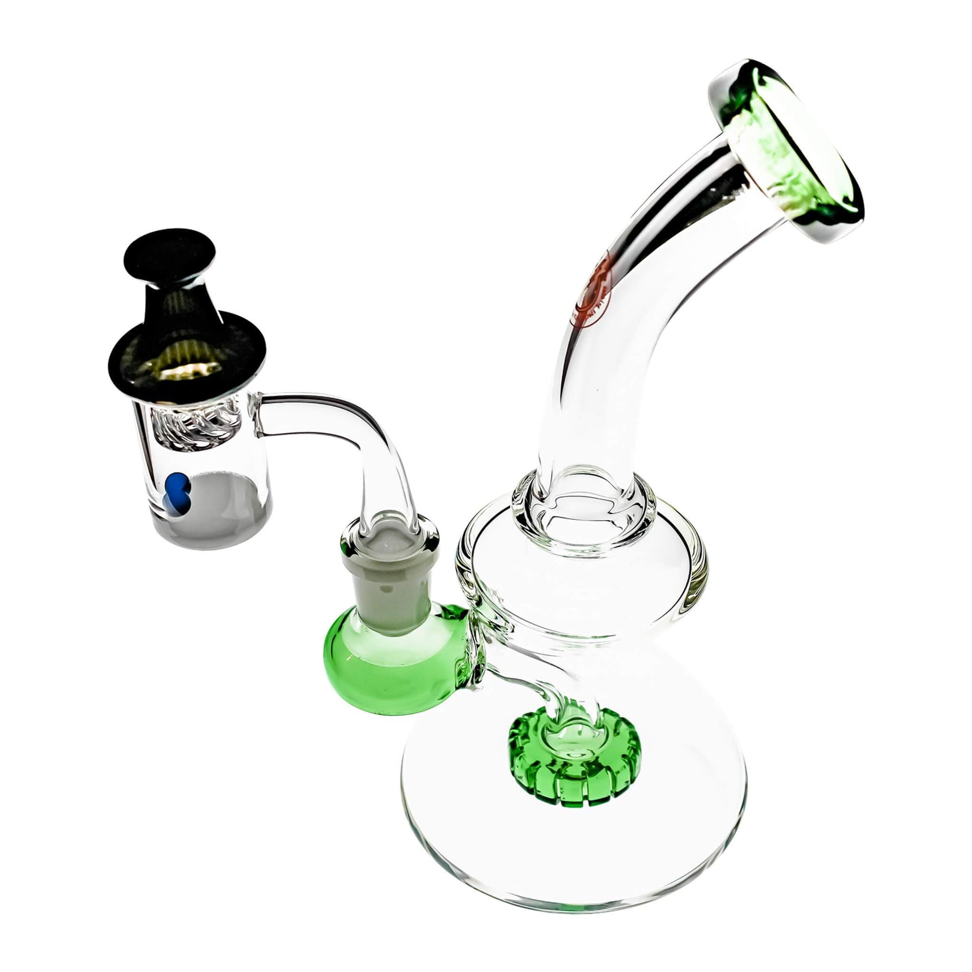 TDS Shower Perc Dab Rig Kit #2 | 25mm Banger Stack In Use View | the dabbing specialists