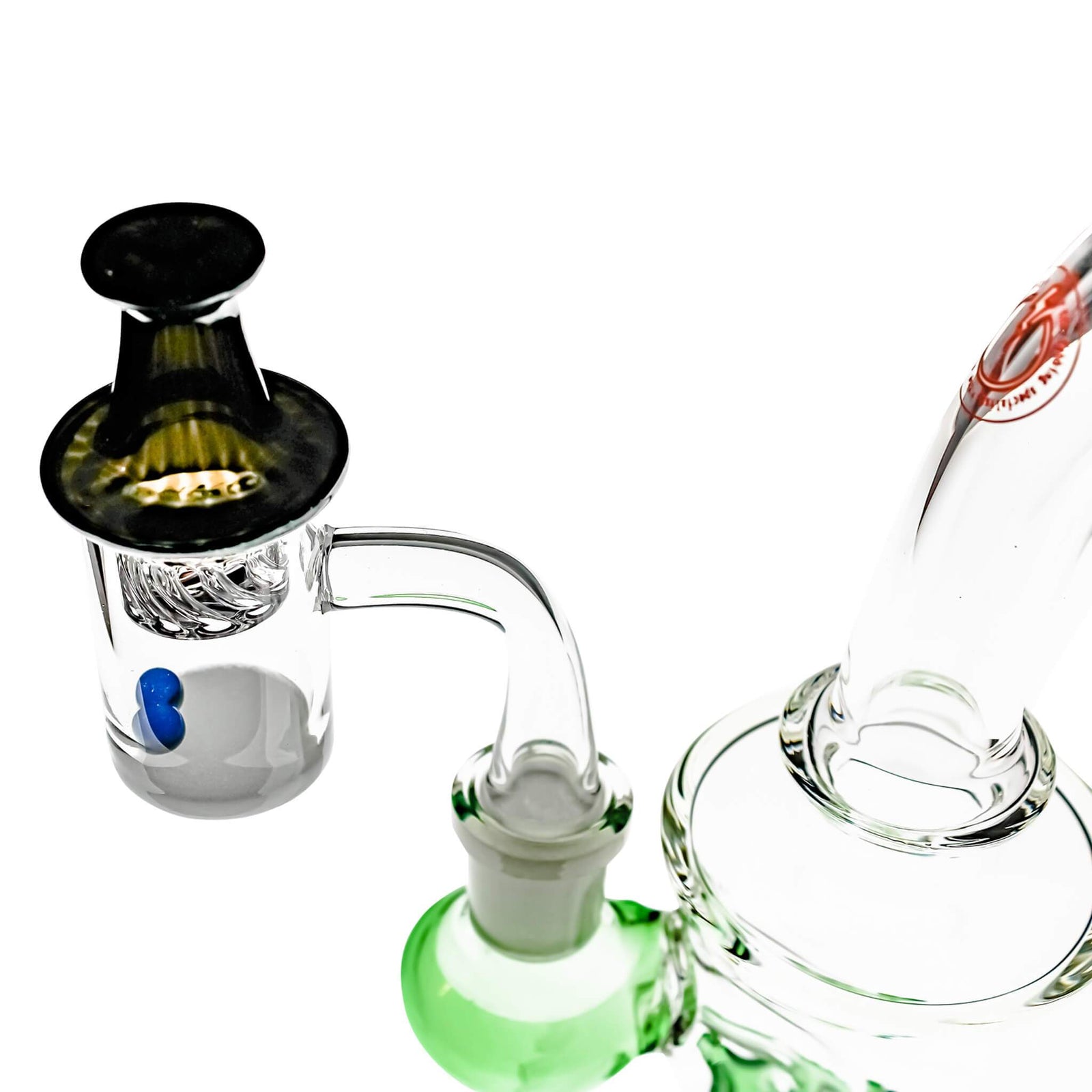 TDS Shower Perc Dab Rig Kit #2 | 25mm Banger Stack In Use View | the dabbing specialists