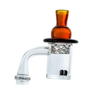 Terp Pearls, Mega Cyclone Spinner Carb Cap, and 25mm Banger Combo Pack | Amber Cap Kit View | TDS