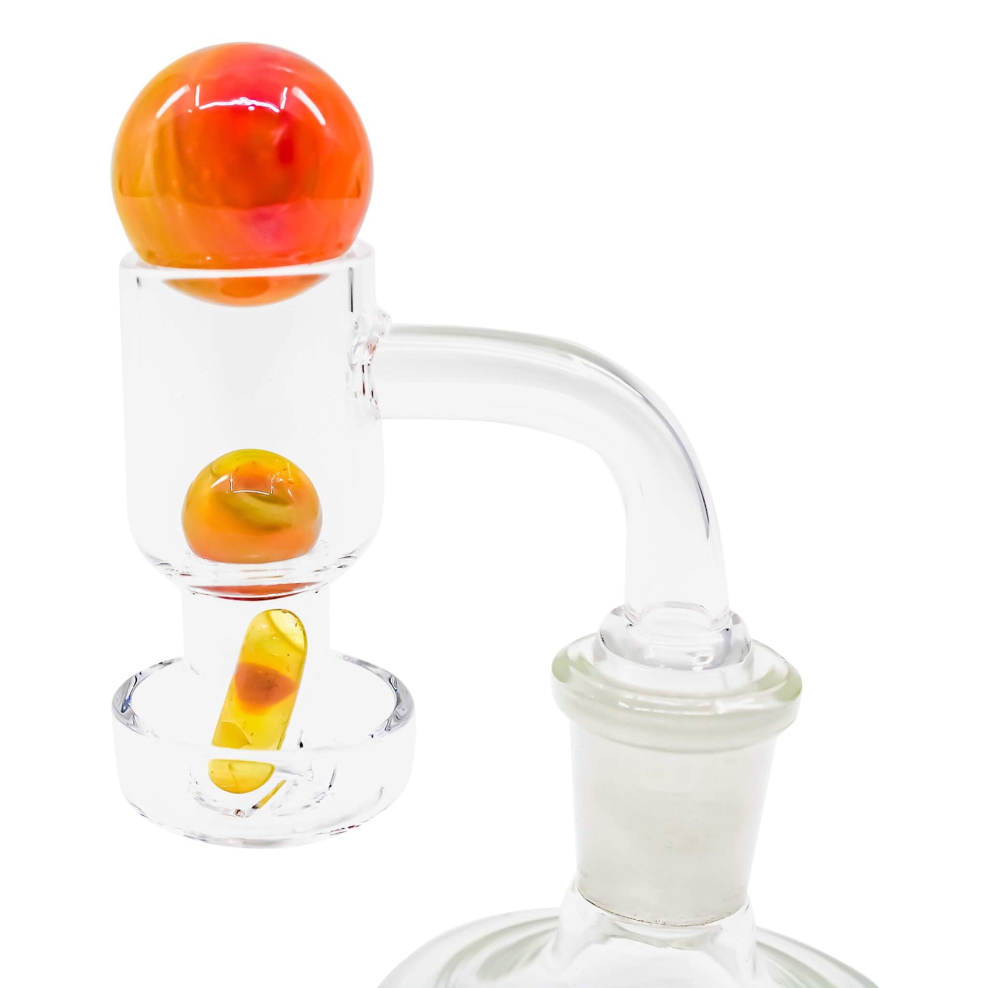 Terp Slurper Marble Set | Green Yellow Brown Maroon Marble Set View | the dabbing specialists
