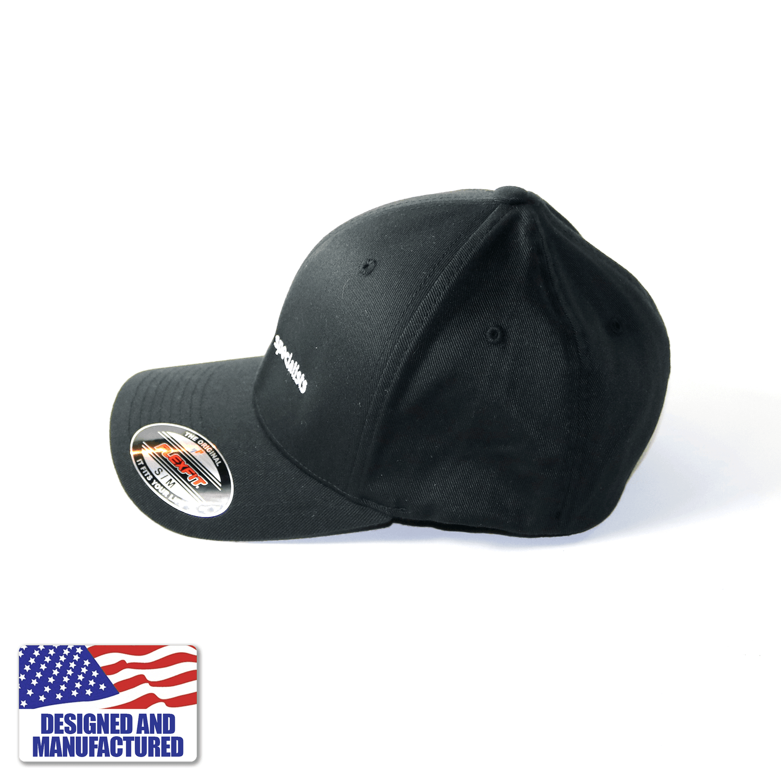 The Dabbing Specialists Bolt Logo FlexFit Hat | Front View | the dabbing specialists
