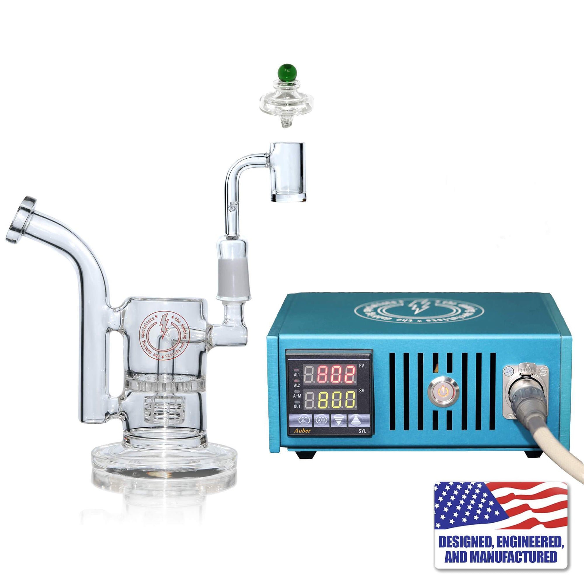 The Dabbing Specialists Custom Enail Dabbing Bundle | Made in the USA | Blue Enail Kit View | TDS