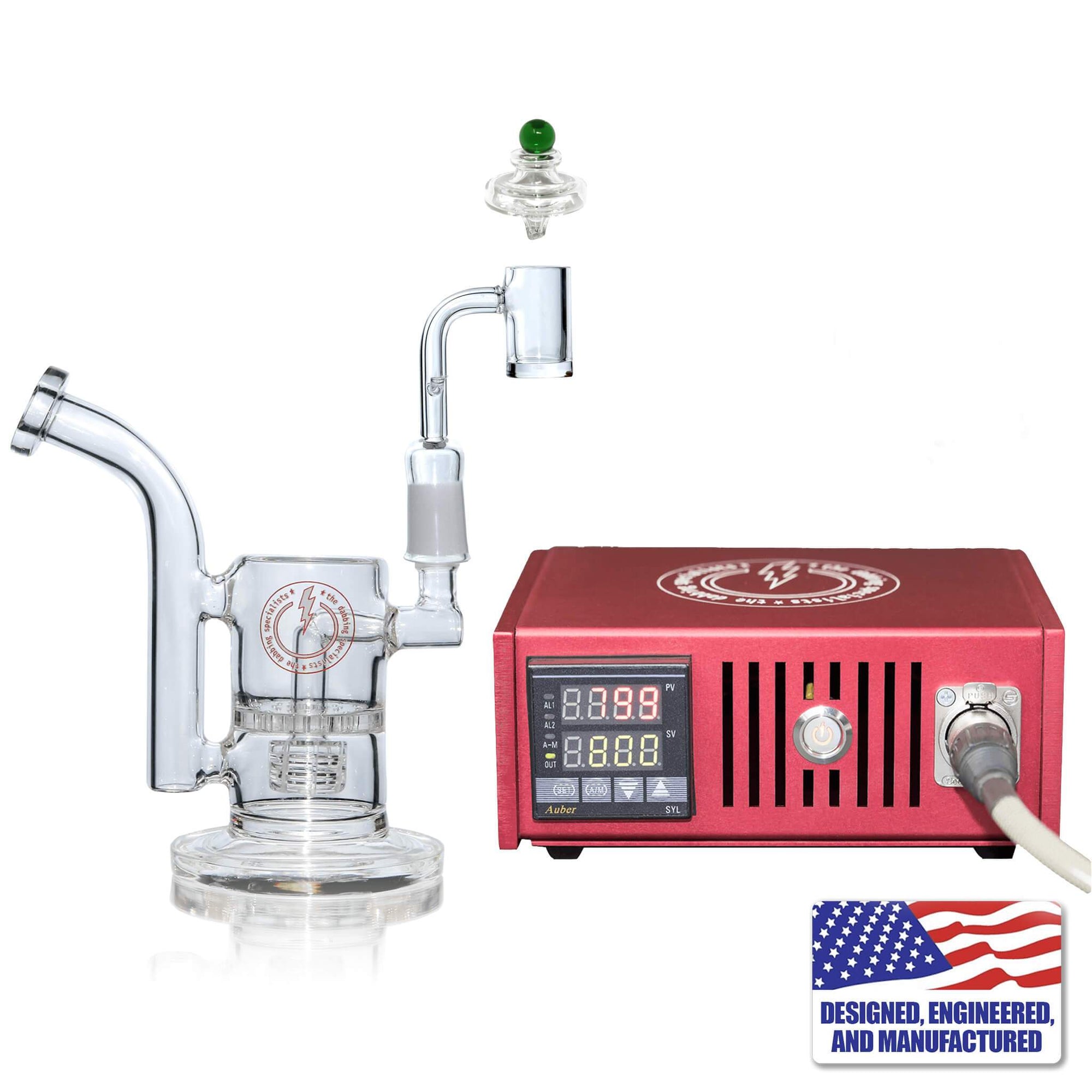 The Dabbing Specialists Custom Enail Dabbing Bundle | Made in the USA | Red Enail Kit View | TDS