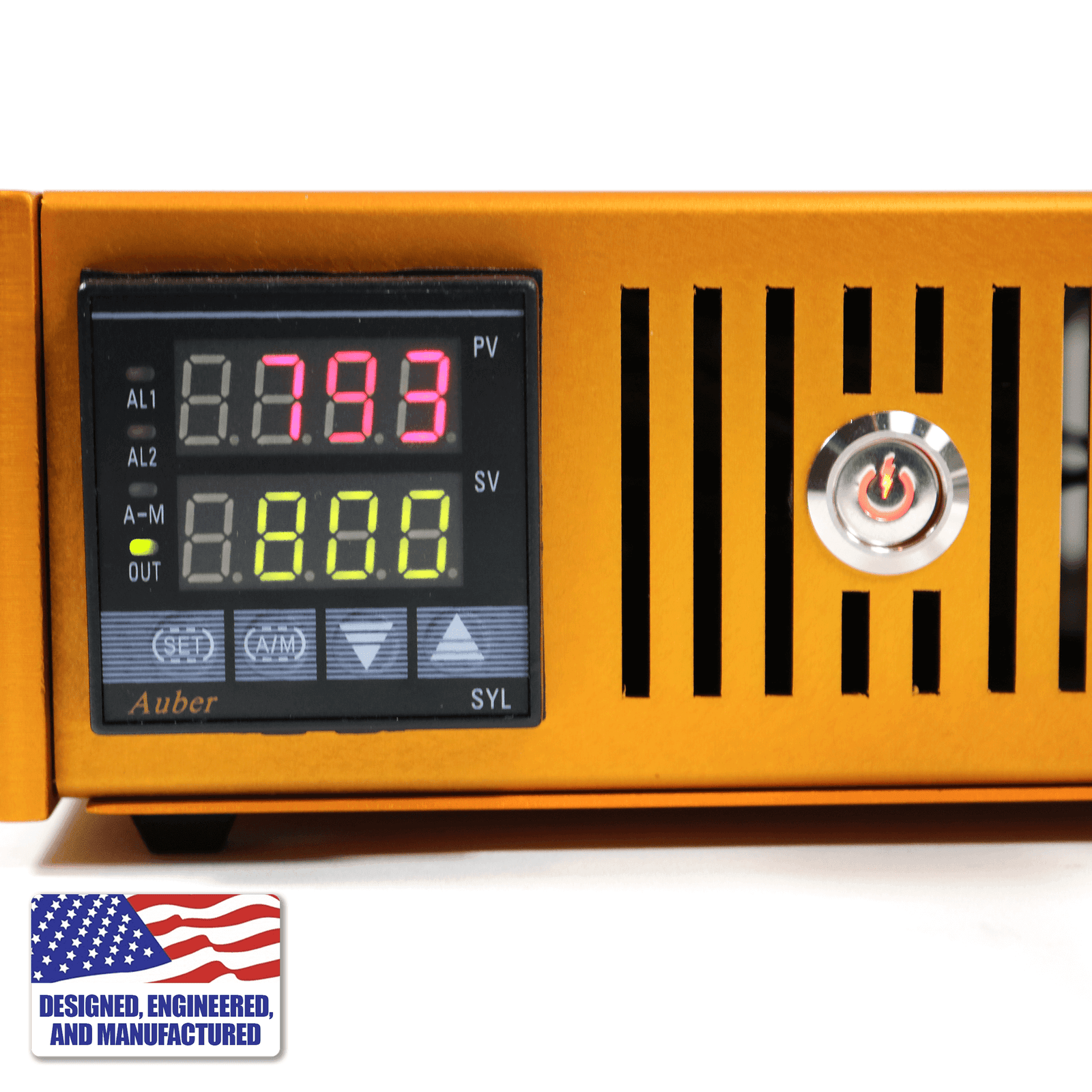 The Dabbing Specialists Custom Enail | Made in the USA | Orange Front Face View | TDS