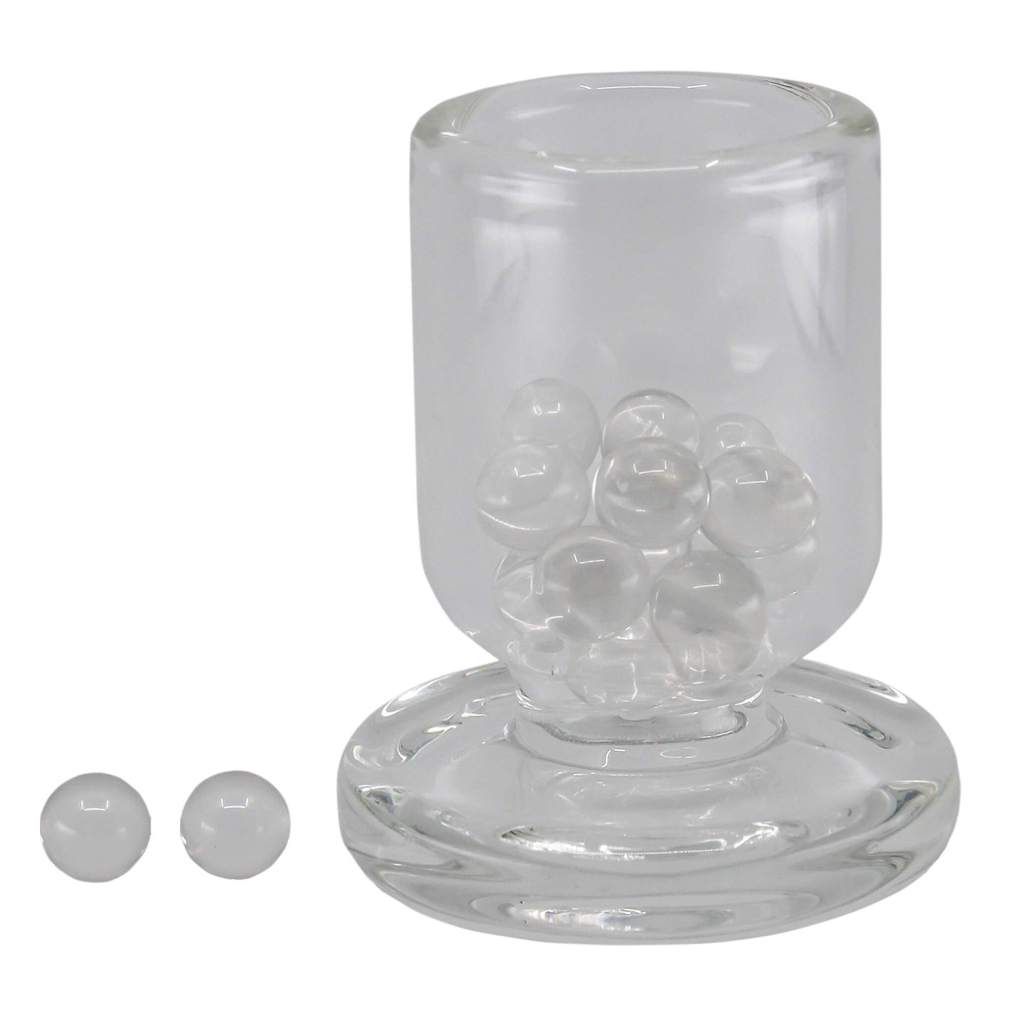 Tiny Hand Dab Rig Complete Kit #3 | A Cup Full Of Quartz Terp Pearls View | the dabbing specialists