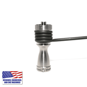 Titanium Dab Kit | 16mm Coil | 14mm/10mm Female Adapter | Kit In Use Profile View | TDS