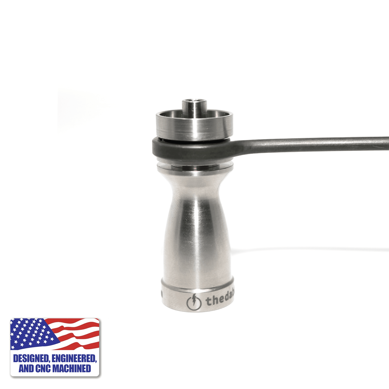 Titanium Dab Kit | Flat Coil | 18mm/14mm Female Adapter | In Use Profile View | TDS