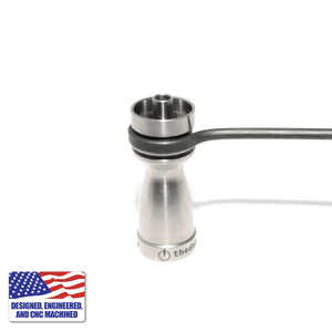 Titanium Dab Kit | Flat Coil | 18mm/14mm Female Adapter | Alternate In Use Profile View | TDS