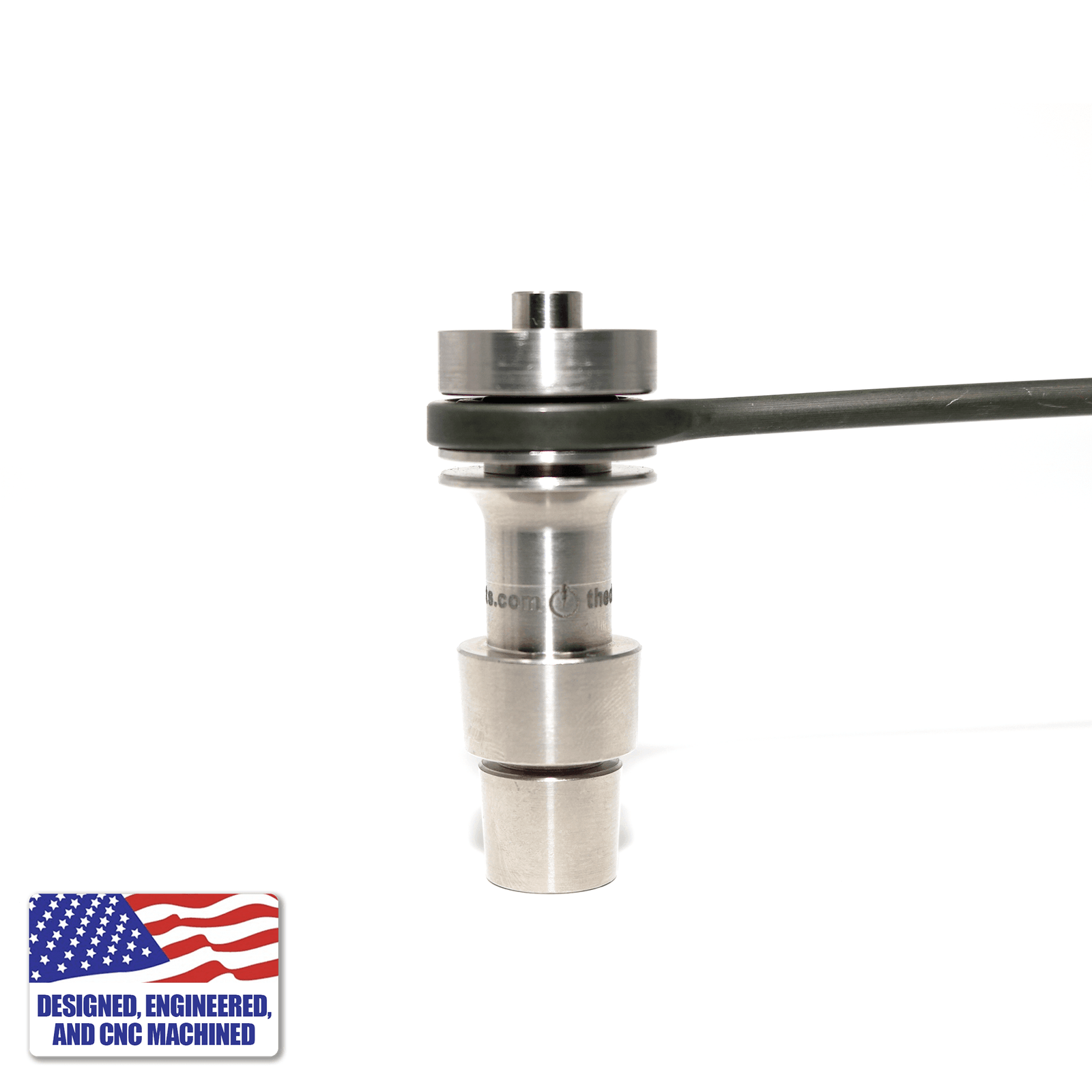 Titanium Dab Kit | Flat Coil | 18mm/14mm Male Adapter | In Use View | the dabbing specialists