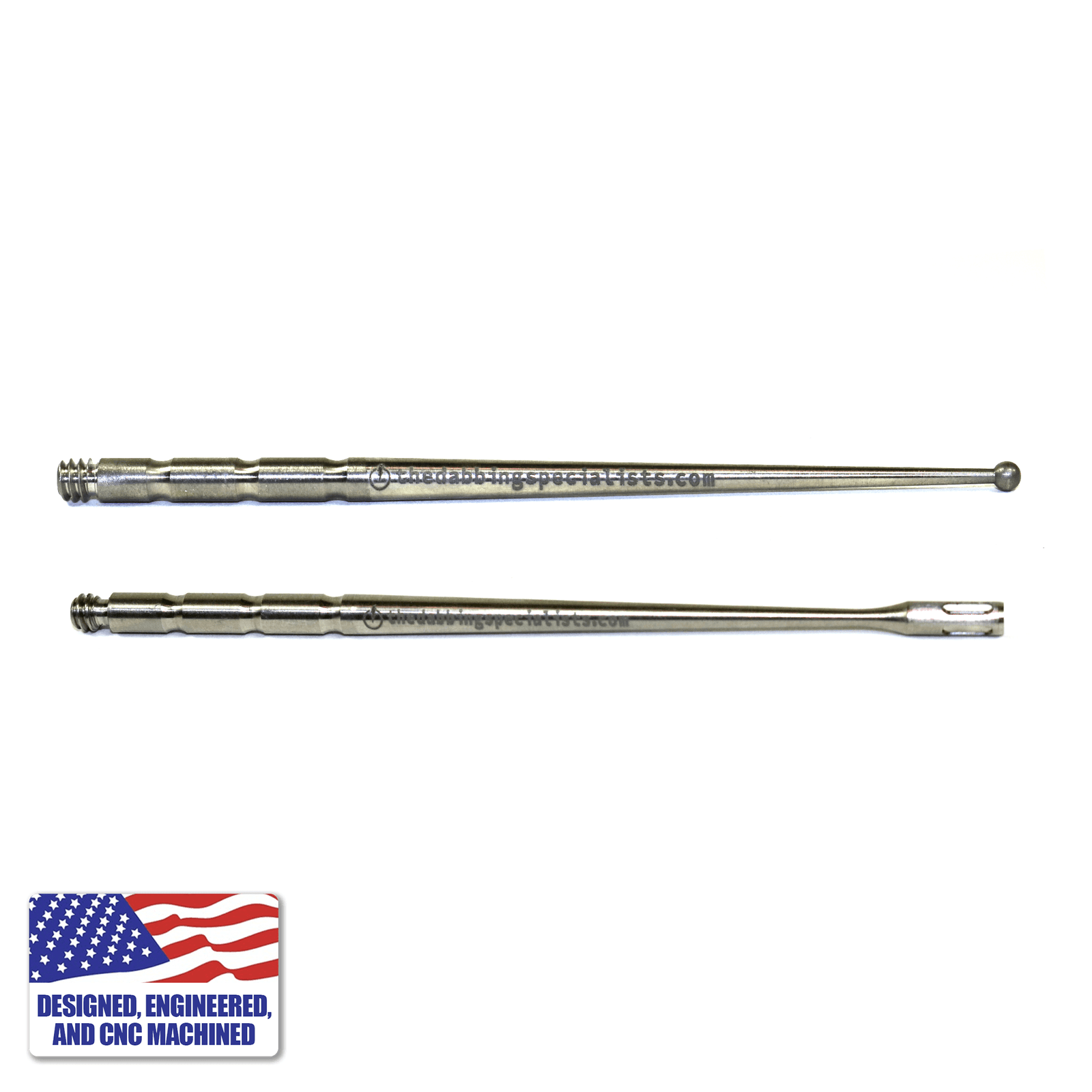 Titanium Dab Stick Set - Claw Shovel & Scoop Ball | Duo Profile View | the dabbing specialists