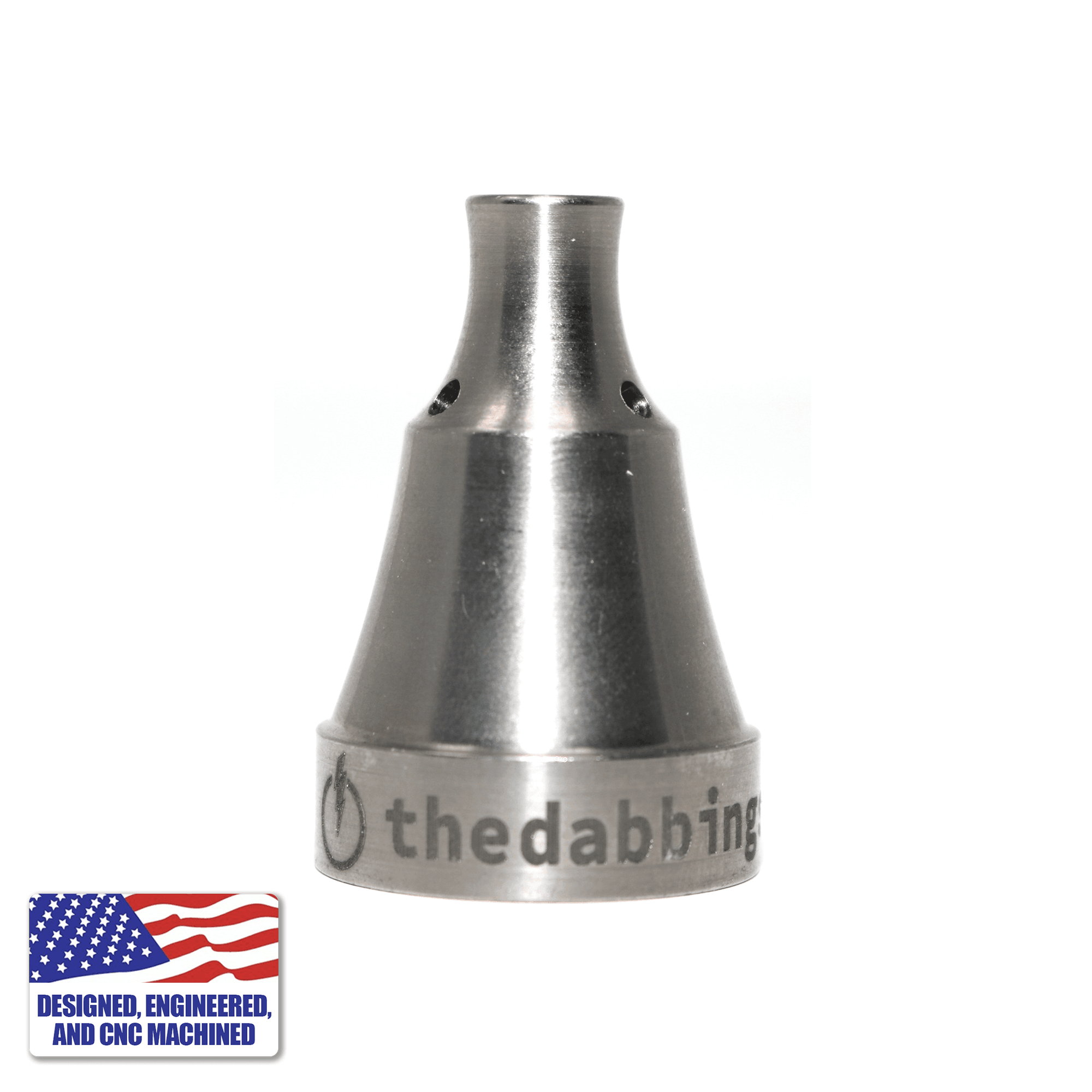 Titanium Universal 3-Hole Carb Cap | Highest Velocity | Side View | the dabbing specialists