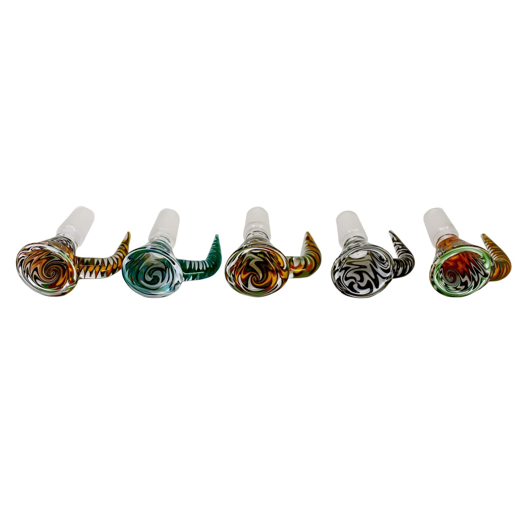 Trippy Dragon Tail Flower Bowl | All Six Color Variations View | the dabbing specialists