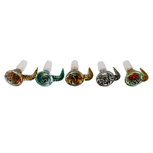 Trippy Dragon Tail Flower Bowl | All Six Color Variations View | the dabbing specialists